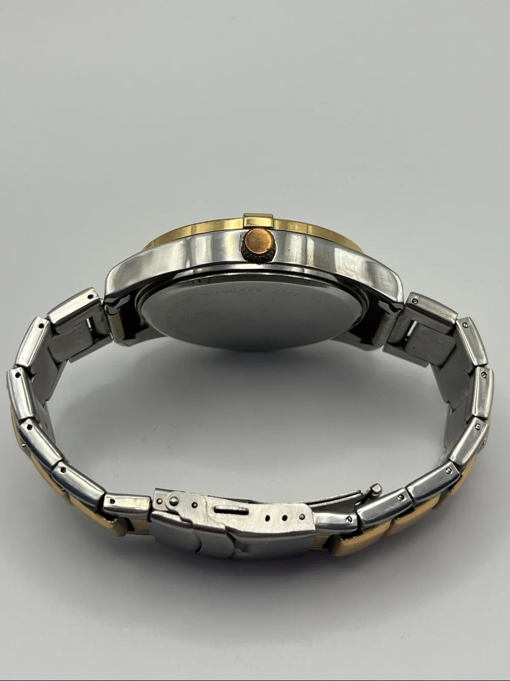 Tahari Men's Two-Tone Gold & Silver Bracelet Watch